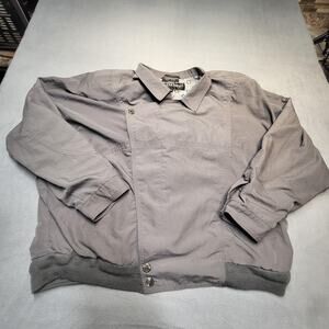Marc Buchanan Jacket Mens 46 Button Up Bomber Patterned Lining Vintage Style